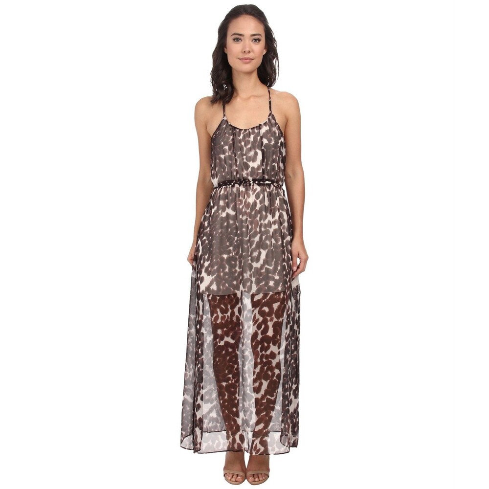 Chaser Animal Print Silk Maxi Dress